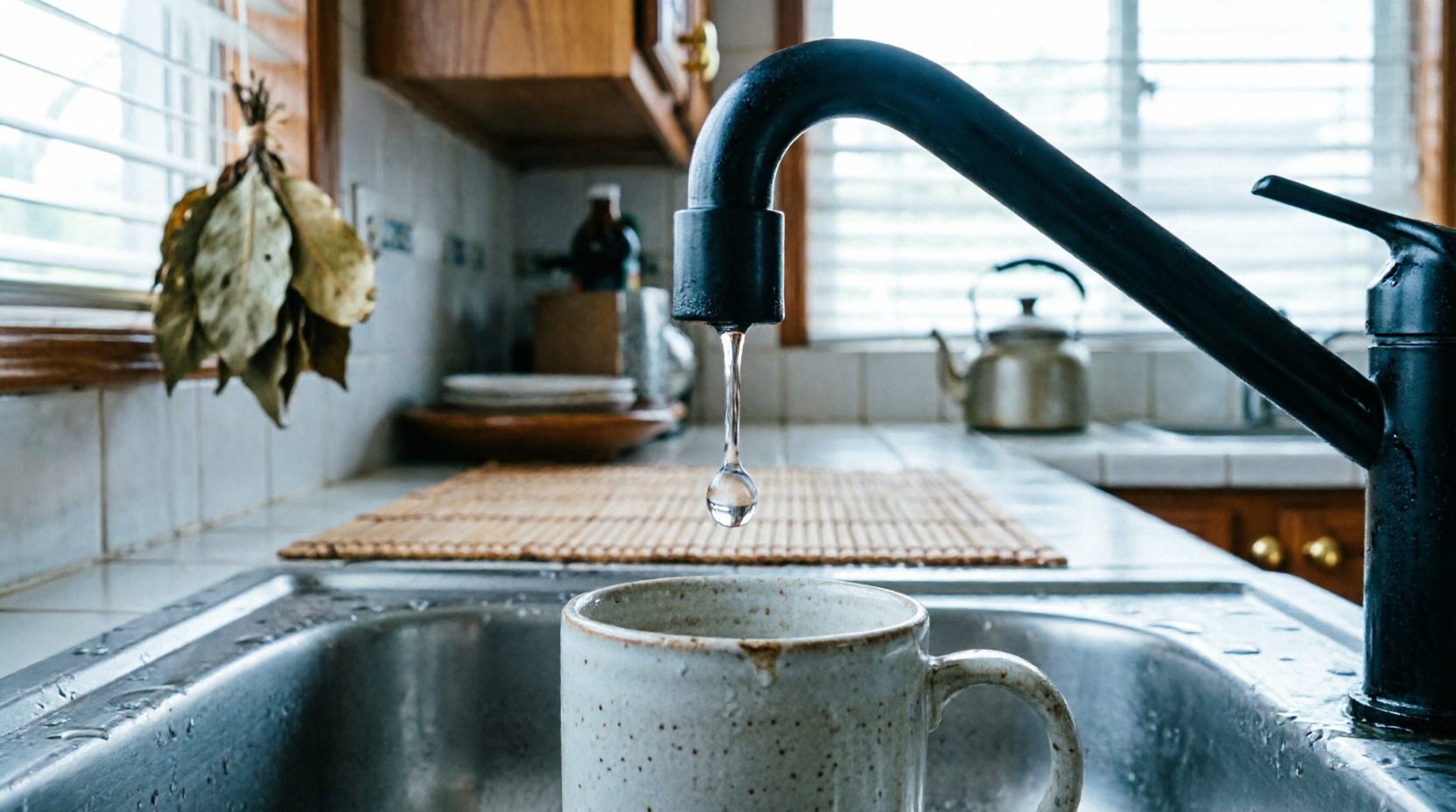 Leaking faucet at night